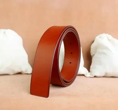 38mm yellowsih brown GEERSIDAN мужской ремень ширина 33 мм и 38 мм из натуральной кожи для мужчин Высокое качество ремень винтажные ремни для джинсов без пряжки - Цвет: 38mm yellowsih brown