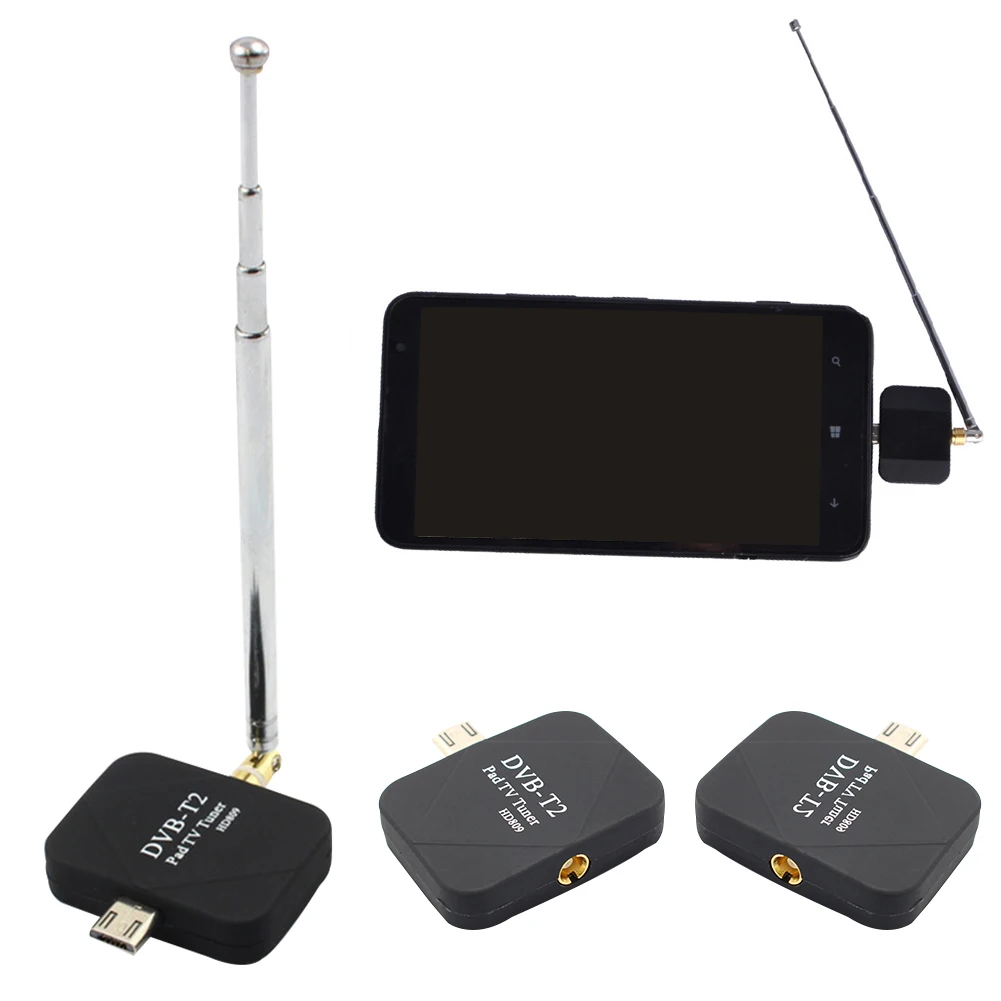 HD DVB-T2 DVB-T микро Настройщик USB приемник + антенна ТВ тюнер мини цифровой для Android