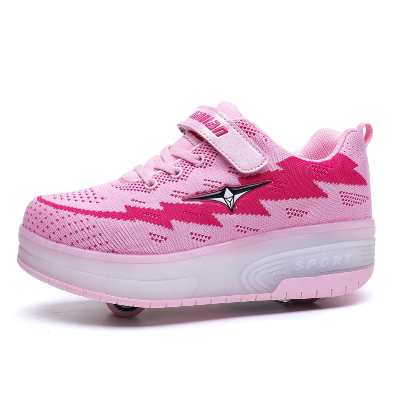 Heelys usb зарядка светодиодный светильник кроссовки два колеса мальчики девочки роликовые коньки повседневная обувь с роликами детские спортивные ботинки для девушек оранжевый