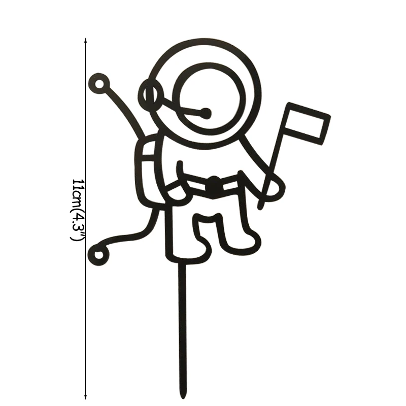 1pcs cake toppers Воздушные шары из фольги космонавта из этого мира вечерние украшения поездки на Луну кекс топперы взрыв Декор на день рождения - Цвет: 1pcs cake toppers