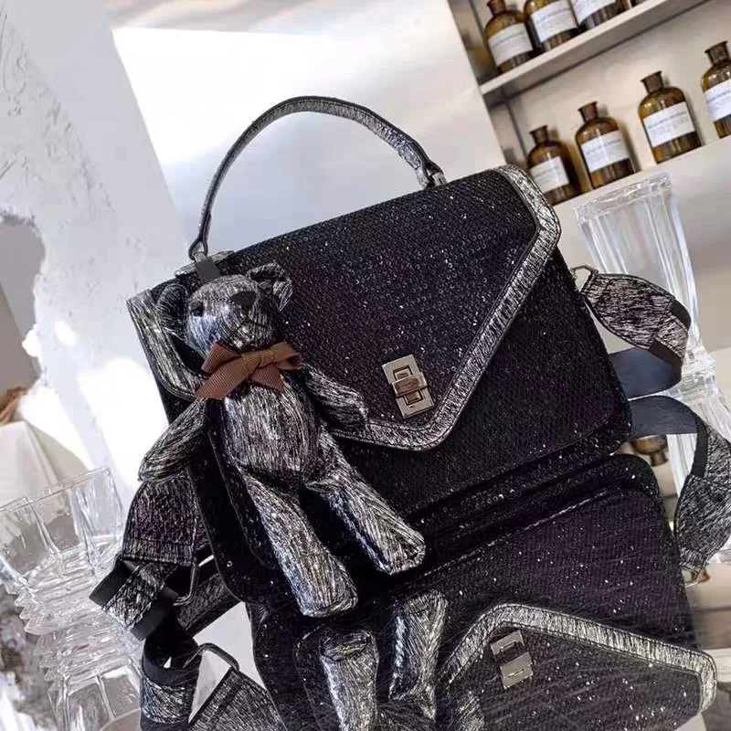 Кошелек hombro de cadena para mujer 2019 кошелек lujo Mujer marcas famosas diseньador bolso mano черный с блестками |