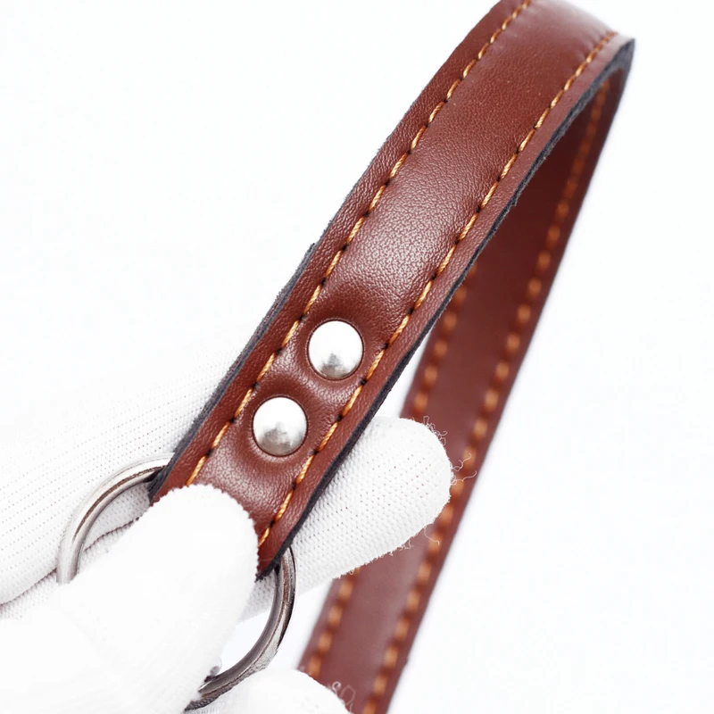 Оптовая продажа хорошее качество широкие кожаные ошейники тройной поводок для