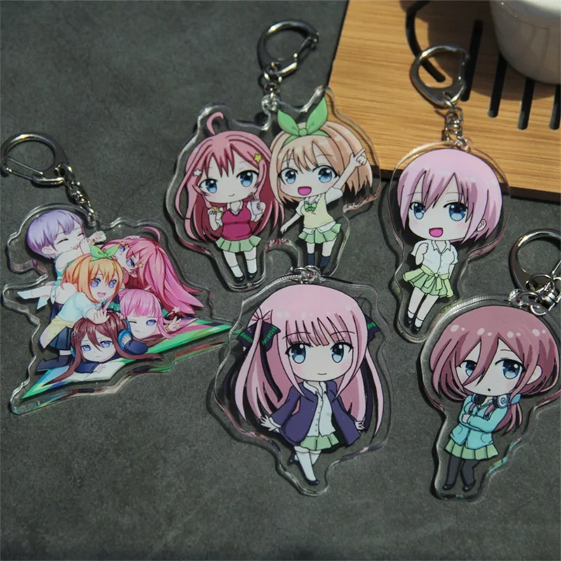 Аниме Quintuplets Go Toubun no Hanayome Nino Nakano Косплей акриловый брелок с подвеской для сумки