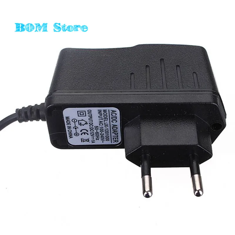 AC DC адаптер 12 В 1A 100 240 конвертер Зарядное устройство Питание ЕС Plug черный оптовая