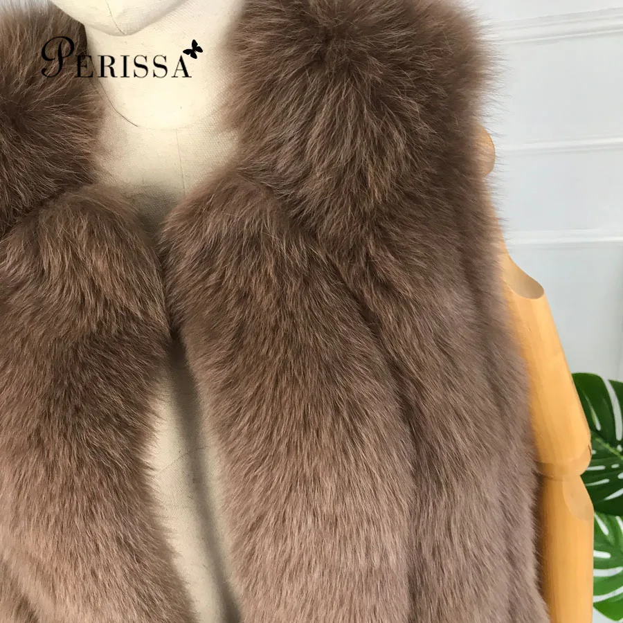 Горячая Акция 2019 Новое натуральное лисьее меховое пальто жилет Лучшее качество
