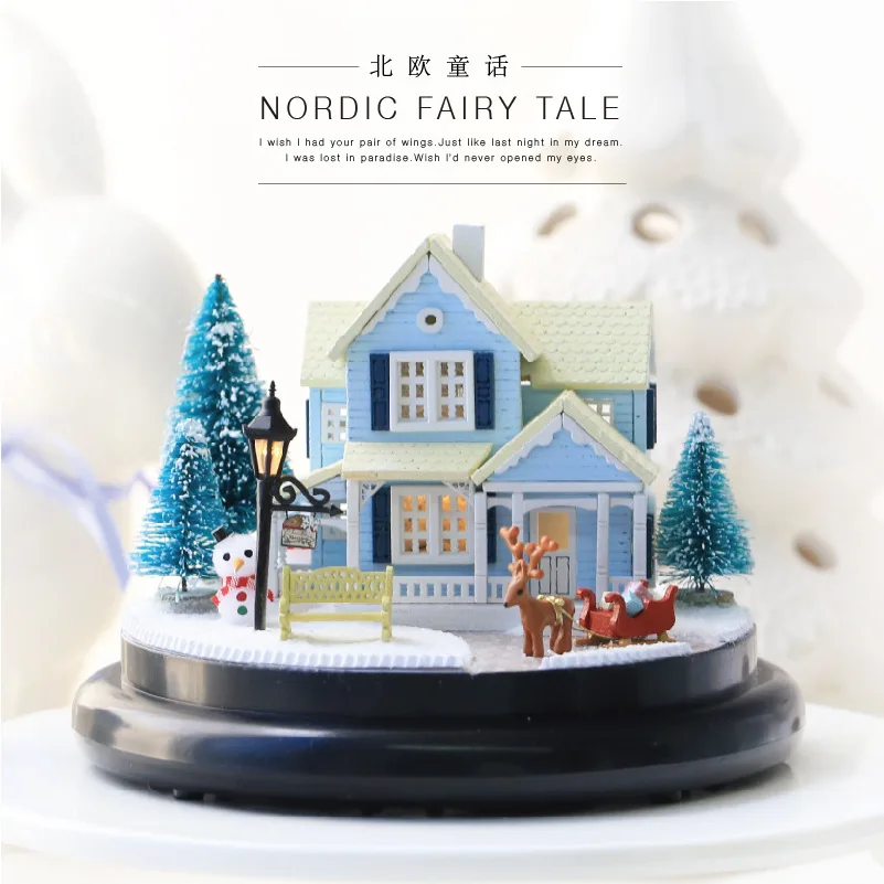 Милый кукольный домик для детской комнаты подарок на день рождения миниатюрный