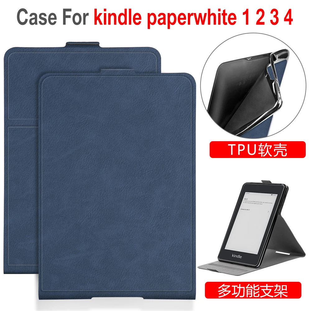 Чехол подставка в виде книжки для Amazon kindle paperwhite 4 10th ereader (1234) 2015 2017 2018 чехол|Чехлы