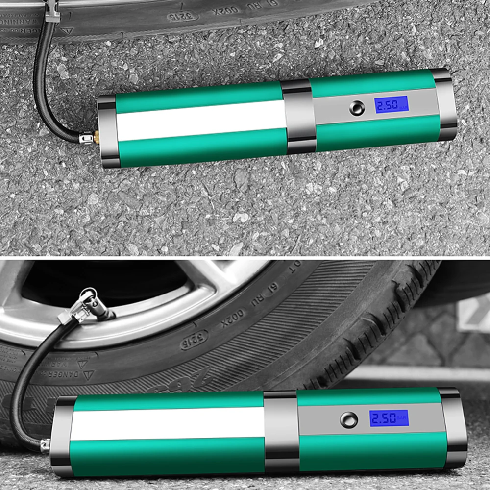 Портативный 4LED 120W Электрический мини-камера для автомобиля мотоцикла насосы для автомобиля с ЖК-дисплей Дисплей 12V Перезаряжаемые воздушный компрессор шин насос