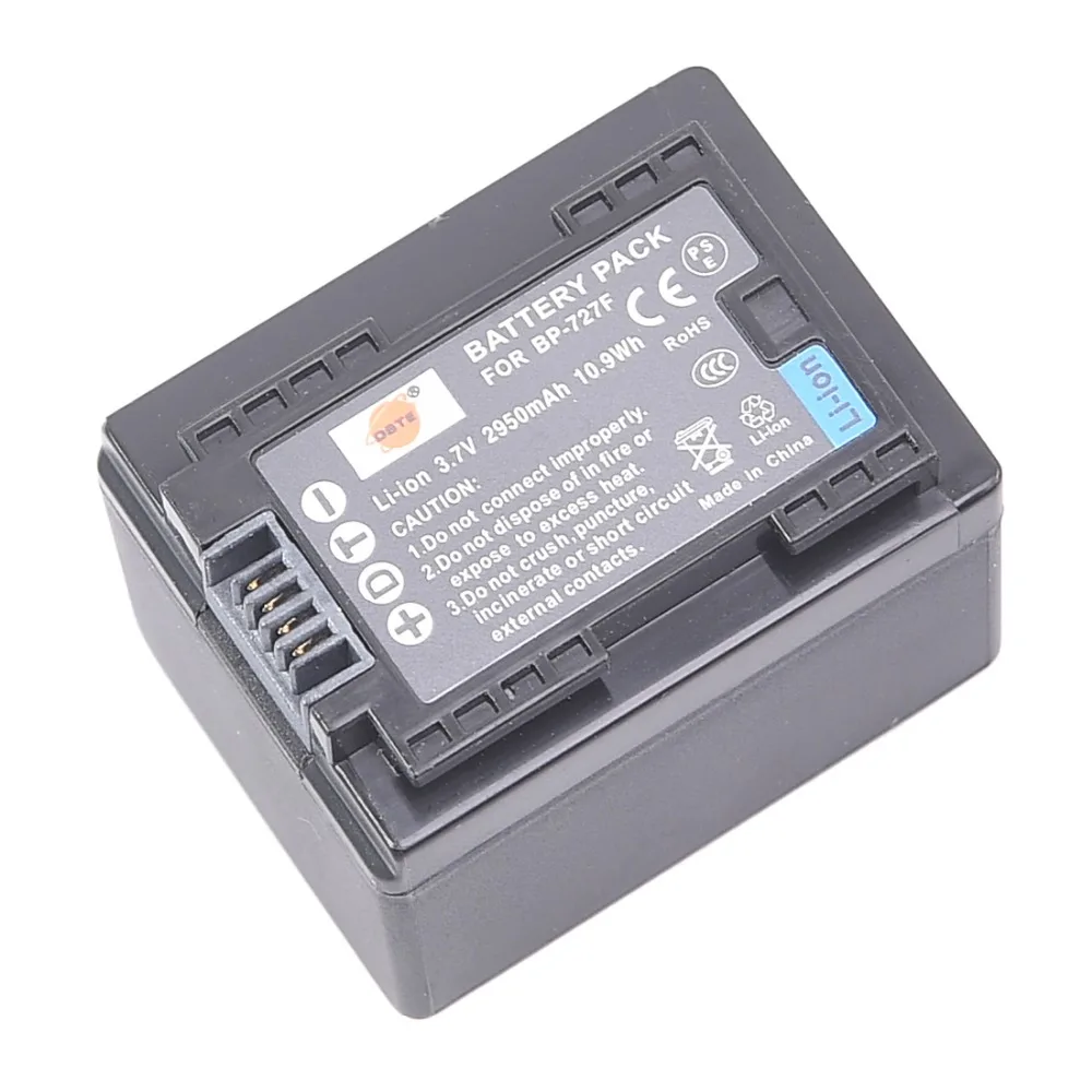 Запасная деталь DSTE для Батареи 2x BP 727(F) совместимая с фотокамерой Canon VIXIA HF R30 R32 R40 R42