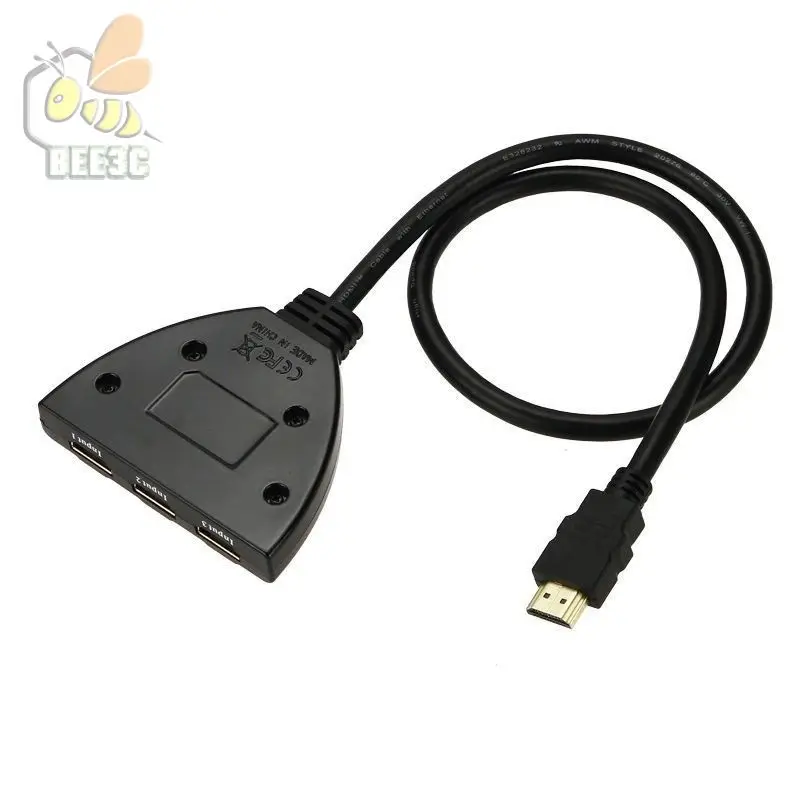 HDMI-совместимый сплиттер sp 1080P 3D переключатель 3 в 1 автоматический гнезда шт. с 50 см