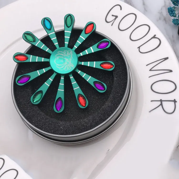 Peacock Opening Multiple Colors Optional Aluminum Alloy Fidget Spinner Fingertip Gyro EDC Adult Children Anti Stress Toys | Игрушки и