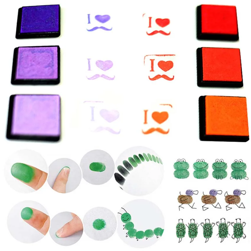 12/24 цветов миниатюрный водяной Inkpad сделай сам скрапбукинг Детские сувениры