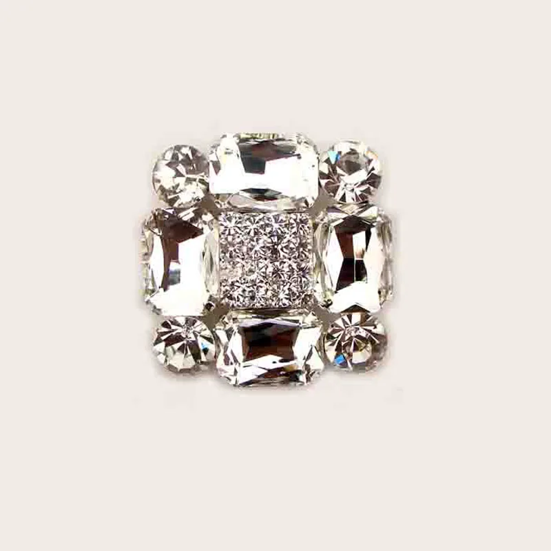 Кристаллы Стразы декоративные пуговицы для обуви серебряного цвета с большим