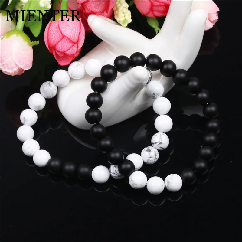 MIENTER Fashion Couple Jewelry Hot Selling Natural Tiger Eye Stone Lovers Bracelet Women Men | Украшения и аксессуары