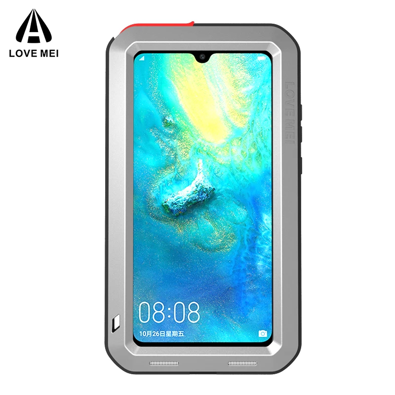 Для huawei mate 20 Оригинал Lovemei алюминиевый металл + стекло Gorilla glass ударопрочный