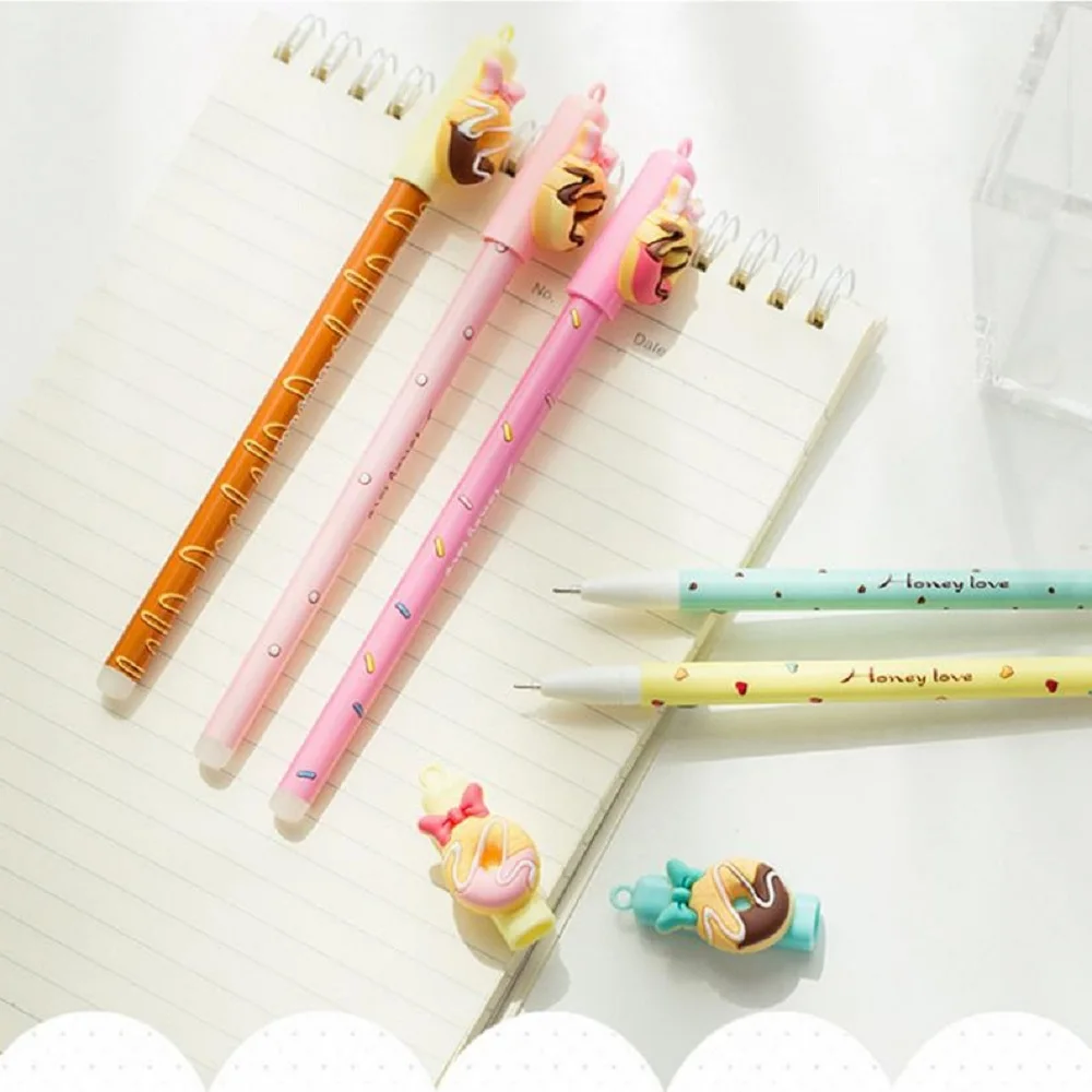 Мультфильм Животные стираемая ручка Милые Пончики кукла натирания гелевые ручки