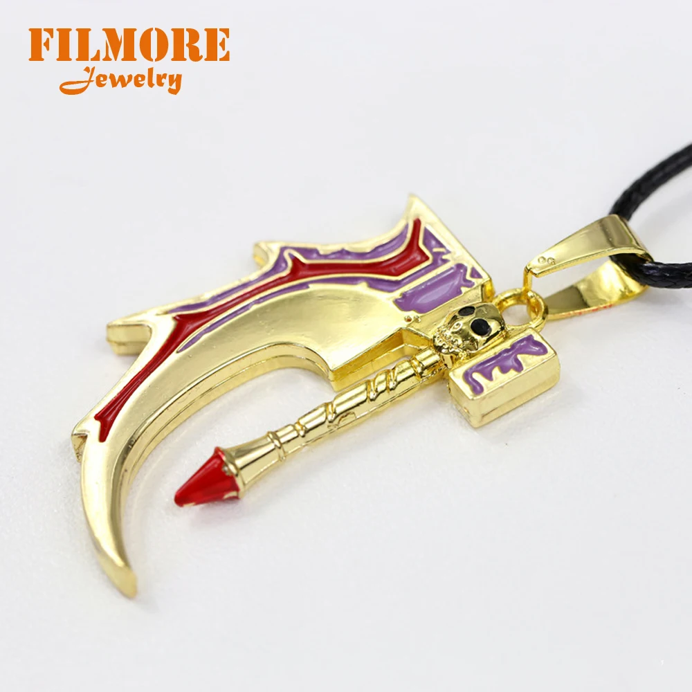 Filmore Game Gifts ювелирные изделия Dota 2 Cranium Basher ожерелье молоток металлическое Золотое