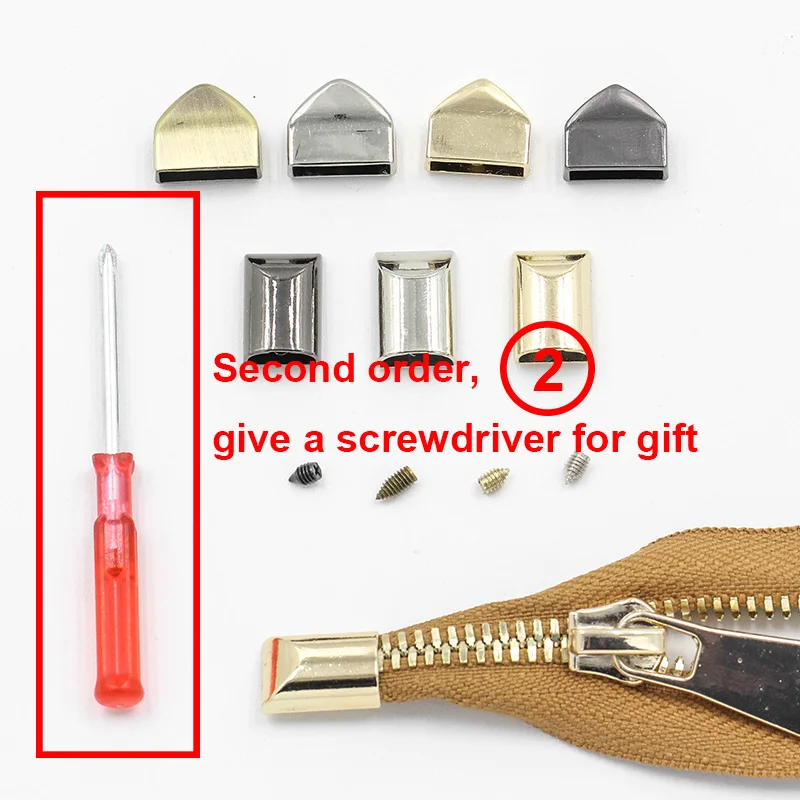 5 шт. DIY ремесло Металлические молнии винты вилки замок зажимы Сумка хвост стопор закрытие ремонт портной инструменты для одежды кошелек аксессуар для шитья