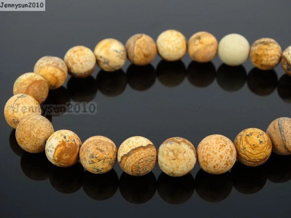 Натуральные матовые картины Jas per 4 мм камни с круглыми шариками свободные