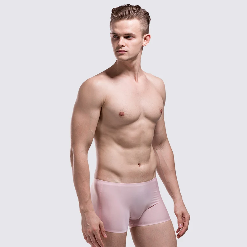 2018 известное мужское ультра тонкое бесшовное нижнее белье боксеры одноцветные