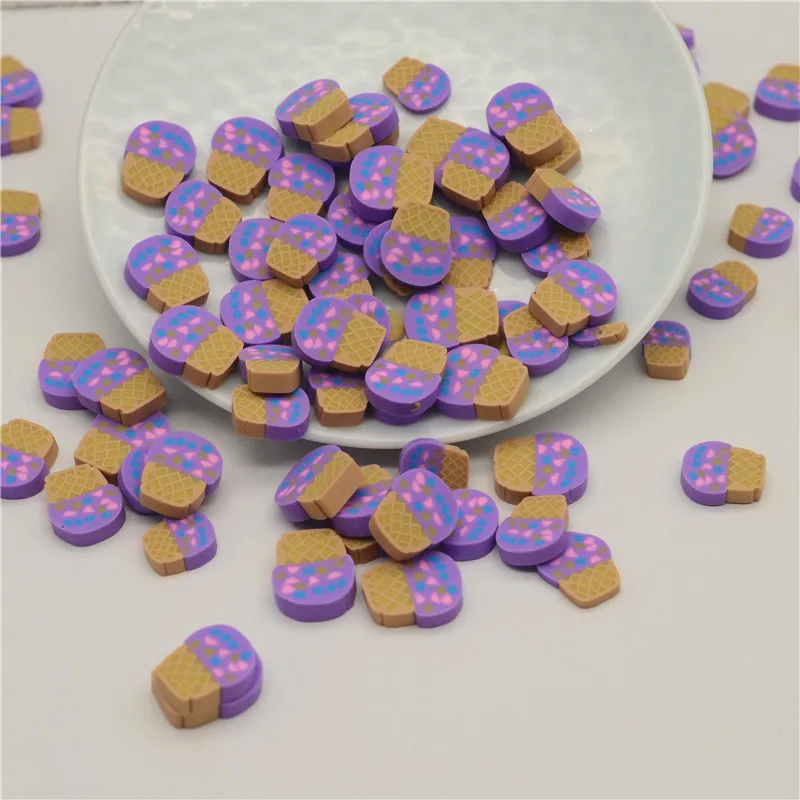 10mm ice cream 50 г/лот полимера Горячая Полимерная глина декоративная обсыпка Конфета Сделай Сам/присутствует/торт посыпка для ремесленничество, "сделай сам" - Цвет: 10mm ice cream