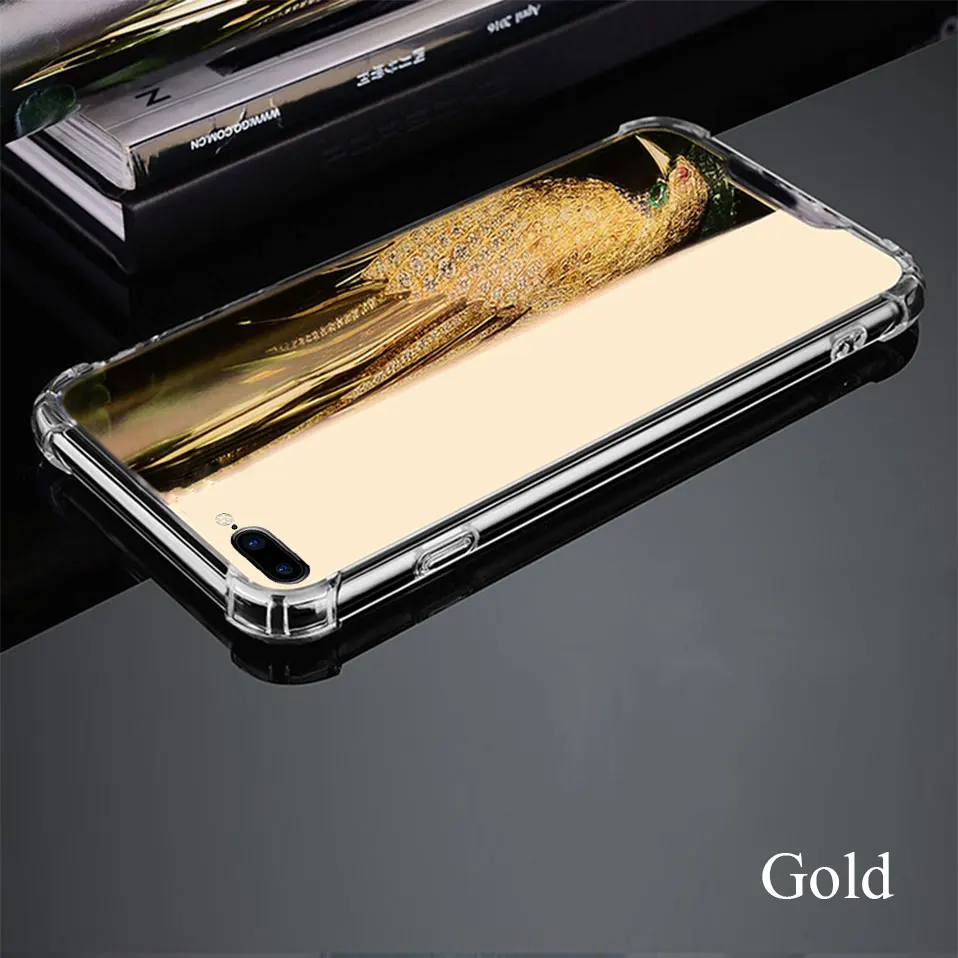 Electroplating Mirror Phone Cases For iphone X TPU Anti Knock 7 86 6s ipone 8 Plus 6 Back Protector |
