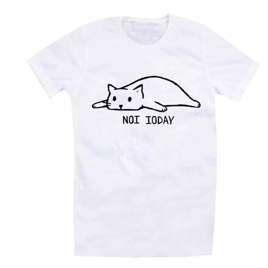 SAGACE Новое поступление женские футболки повседневные с буквенным принтом хлопок