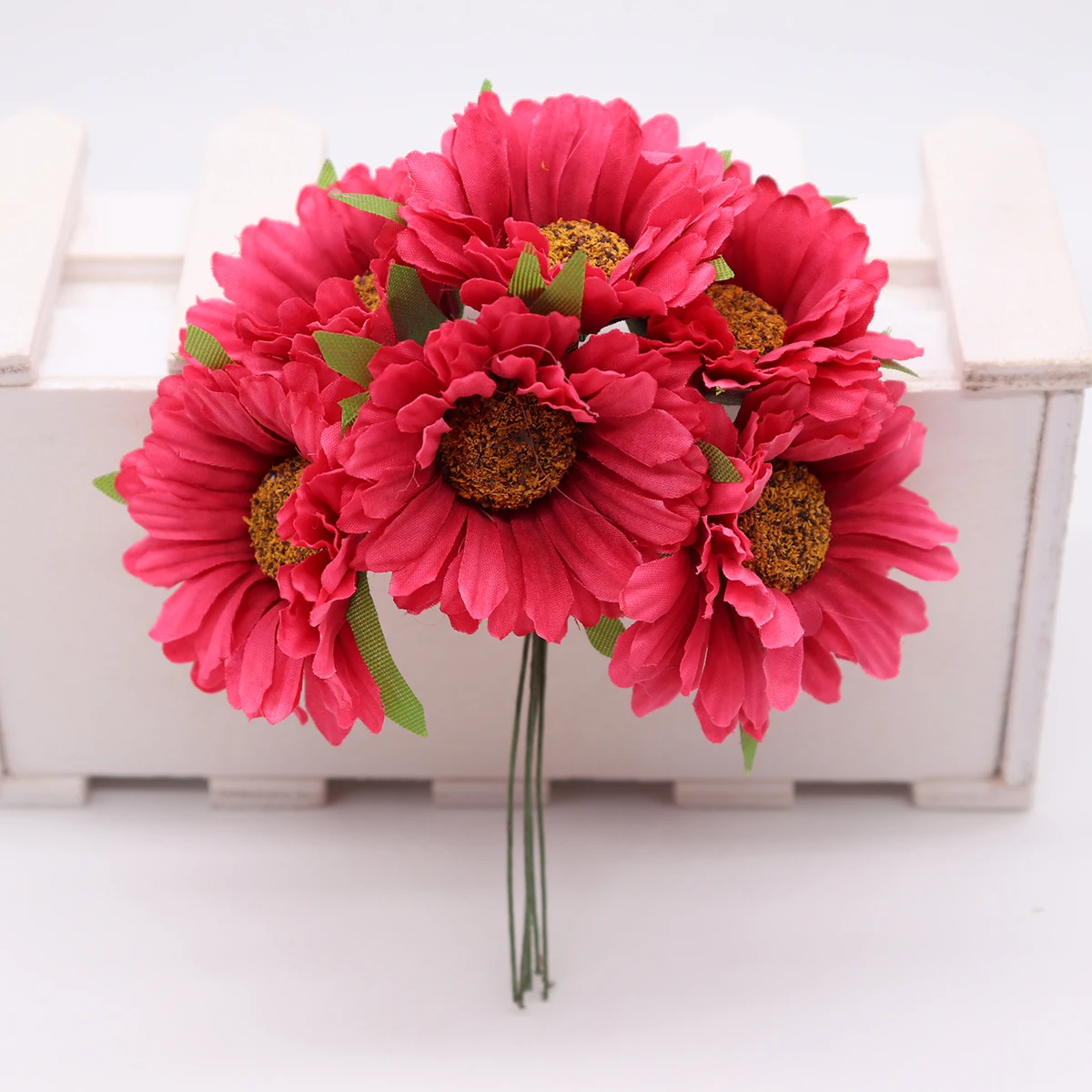3 6 шт. ручной работы gerbera модный домашний сад невесты diy из упаковочного материала Свадебные банкетные Декоративные искусственные цветы ножницы Корона - Цвет: 3