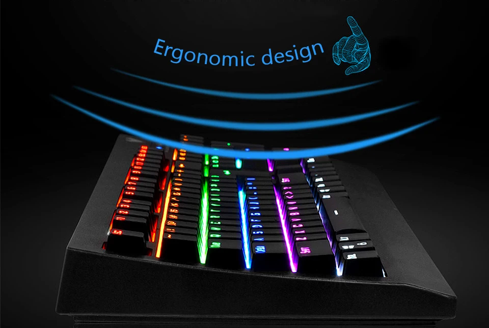 AULA игровая клавиатура RGB подсветка USB проводной черный переключатель Эргономика 104 клавиши против ореолов Механическая геймерская клавиатура#886