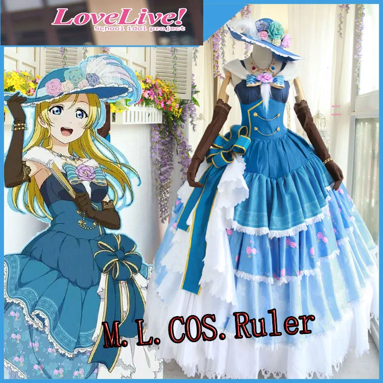 Ayase Eli Косплей Костюм LoveLive! Платье принцессы Рождественское платье с милой