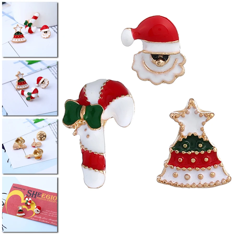 SHEEGIOR милая Рождественская елка/коробка/колокольчики воротнички броши для женщин