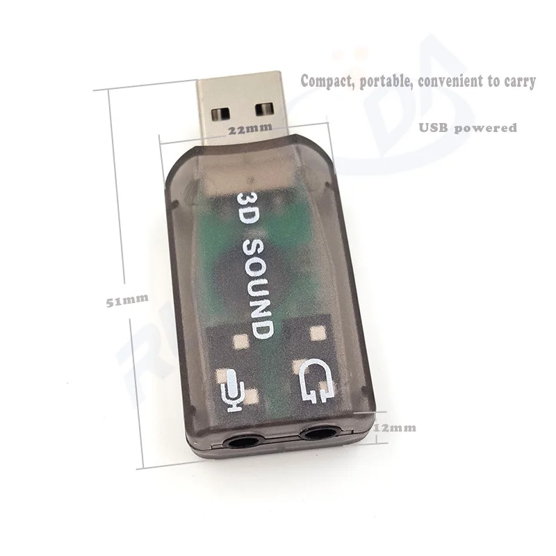 5.1 3D USB sound card Audio interface External adapter for Laptop computer | Компьютеры и офис