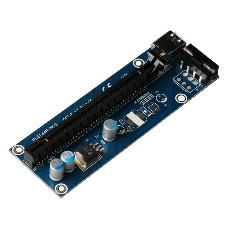 PCI-E PCI E Express 1X к 16X Riser Card 60 см USB 3,0 удлинитель Кабель SATA 15 Pin к 4Pin блок питания для Биткойн шахтер