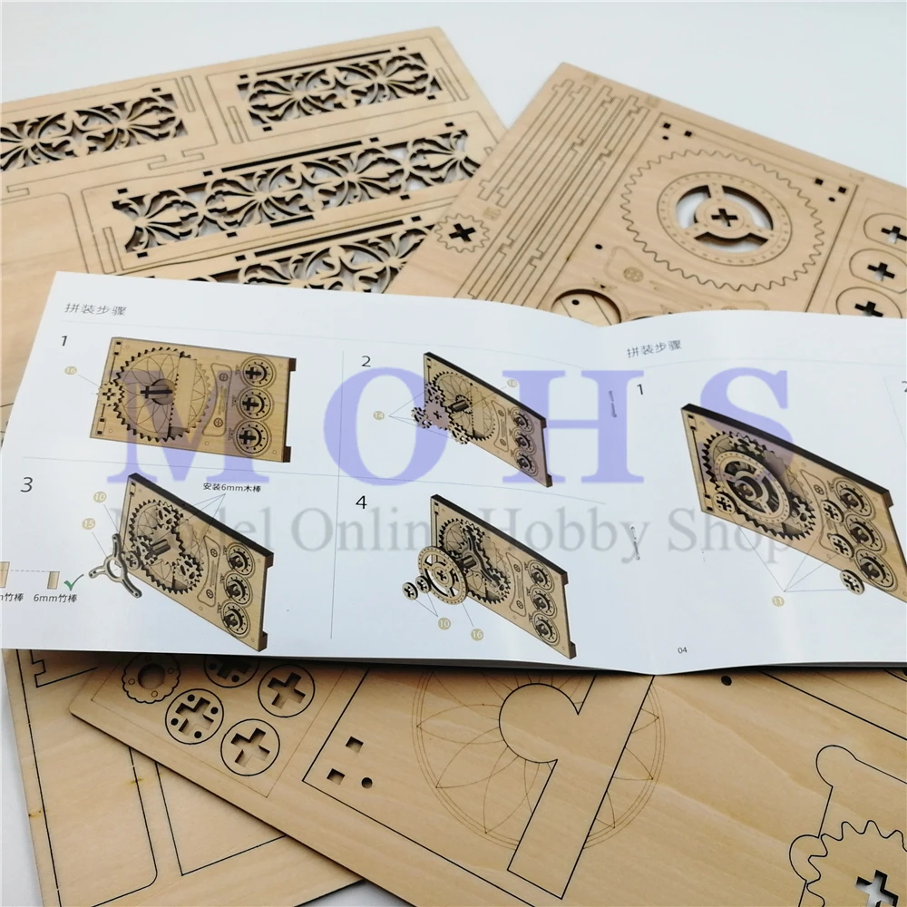 Деревянная модель с механическим приводом сборная деревянная игрушечная машина