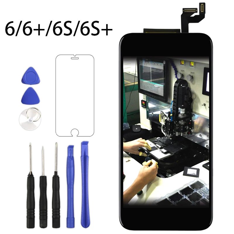 ЖК-дисплей для iPhone 5S 6 6P 6S 6SP черный белый без битых экранов дигитайзер в сборе i6