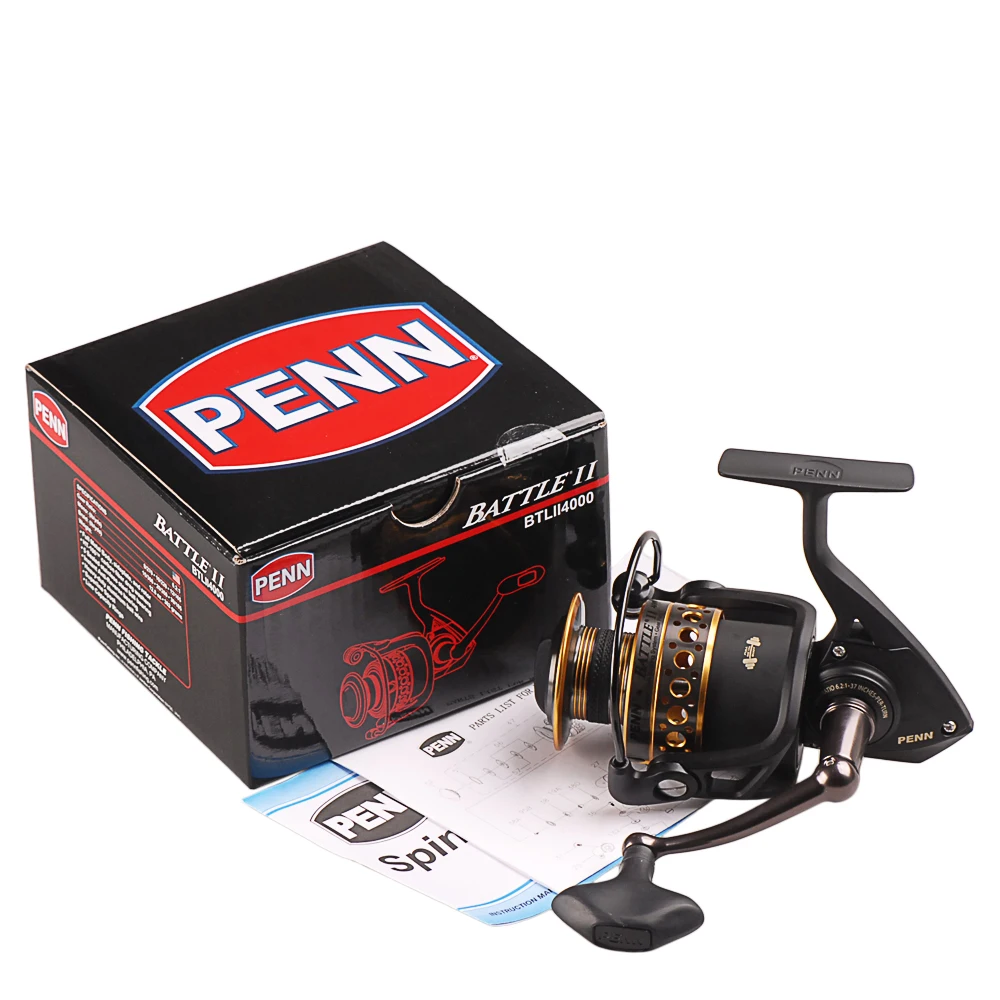 

Original PENN Battle II BTL3000-8000 Spinning Reel 6BB/6.2:1/5.6:1/5.3:1 Full Metal HT-100 Drag Fishing Reel Carretilha De Pesca