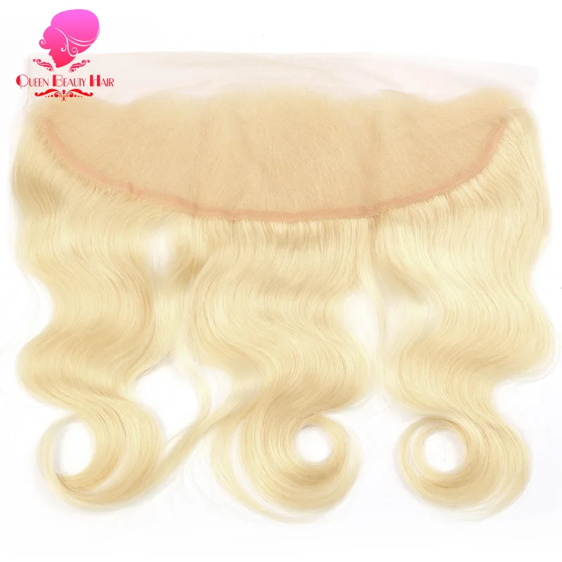 QUEEN BEAUTY 613 блонд чистый 13x4 для ушей на ухо фронтальная кружевная бразильские