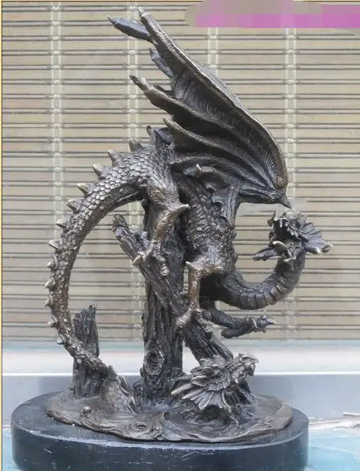 ZSR 12 &quotГреческий миф бронзовое искусство Крылатый Дракон злые духи статуя