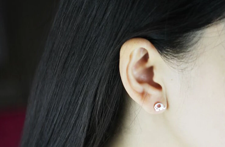 Stud Earrings Cute Elephant Animal Earring For Women Jewelry Girl Couple Bijoux Femme | Украшения и аксессуары