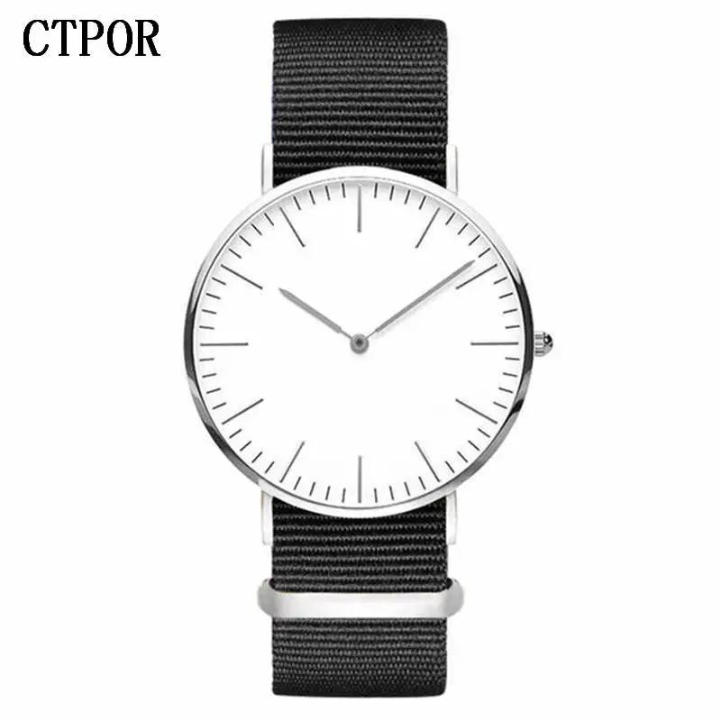 Часы CTPOR мужские деловые из нержавеющей стали с ремешком без логотипа|Кварцевые