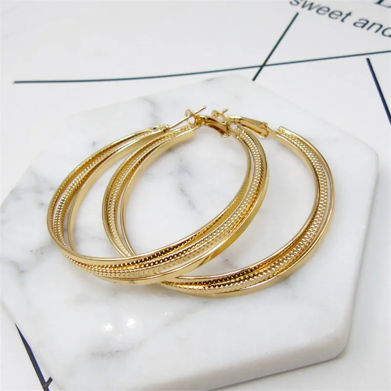 Новинка 2018 модные ювелирные изделия повседневные круглые серьги-кольца