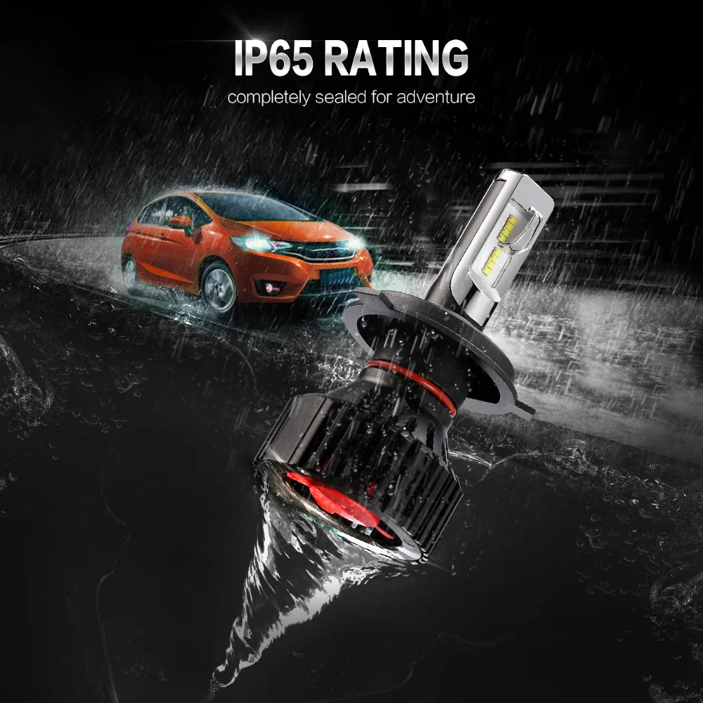 Partol новый T8 H4 H7 H11 Автомобильный светодиодный лампы для фар 60 Вт 8000LM CSP 9005 9006