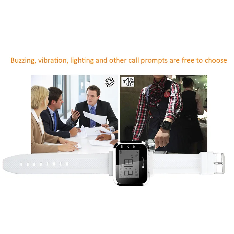 Система вызова KERUI для ресторана 4 беспроводных часы пейджер с 16 кнопками