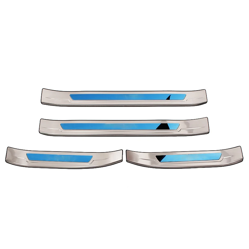 exterioor blue 4pcs Модифицированная специальная приветственная педаль, задняя защита порога, декоративные автомобильные аксессуары для Lexus NX200 NX300 200T 300H - Цвет: exterioor blue 4pcs