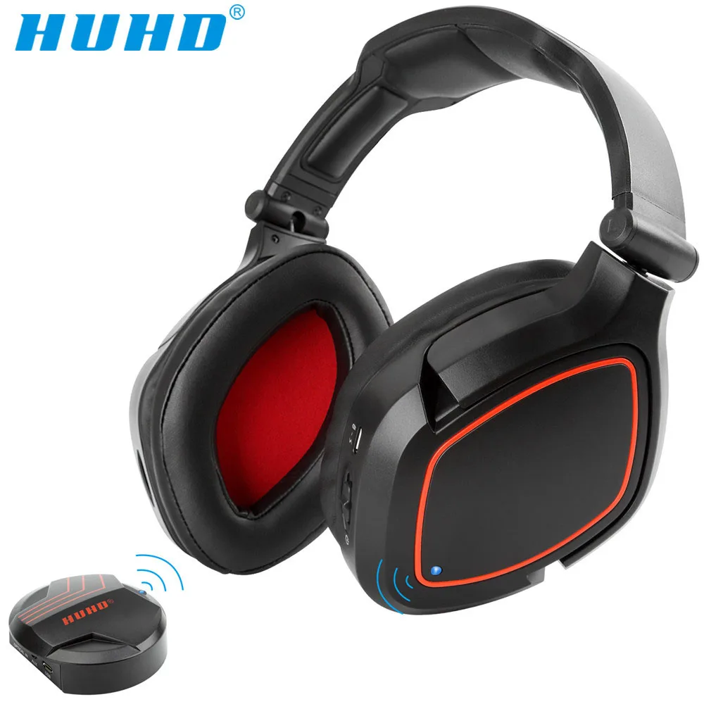 HUHD HW K8 2 4G Беспроводная Оптическое волокно стерео игровая гарнитура для PS4 ПК