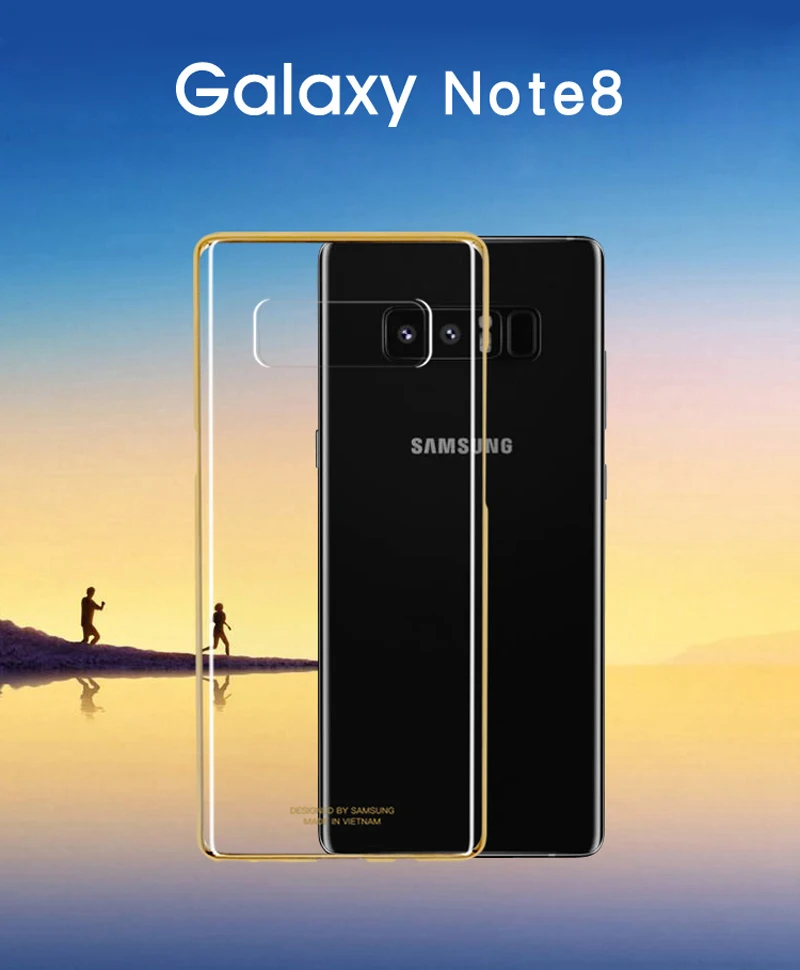 100% Оригинальный чехол для телефона Samsung Galaxy Note8 N9500 Note 8 N950F SM прозрачный мягкий