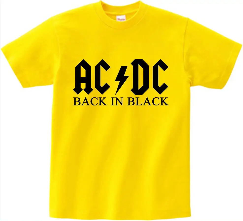 8 ACDC/детская футболка с принтом надпись-Логотип AC DC Детская Повседневная футболка принт AC/DC для мальчиков и девочек костюм для малышей - Цвет: 8