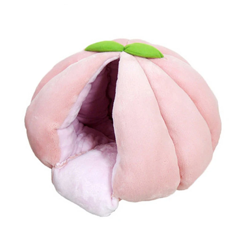 Pink Забавный фруктовый дизайн, домик для кошки, зимний теплый коврик для кошки, Тыквенное гнездо, милый фруктовый модельный домик для собаки, маленькая собачка Тедди, собака B - Цвет: Pink