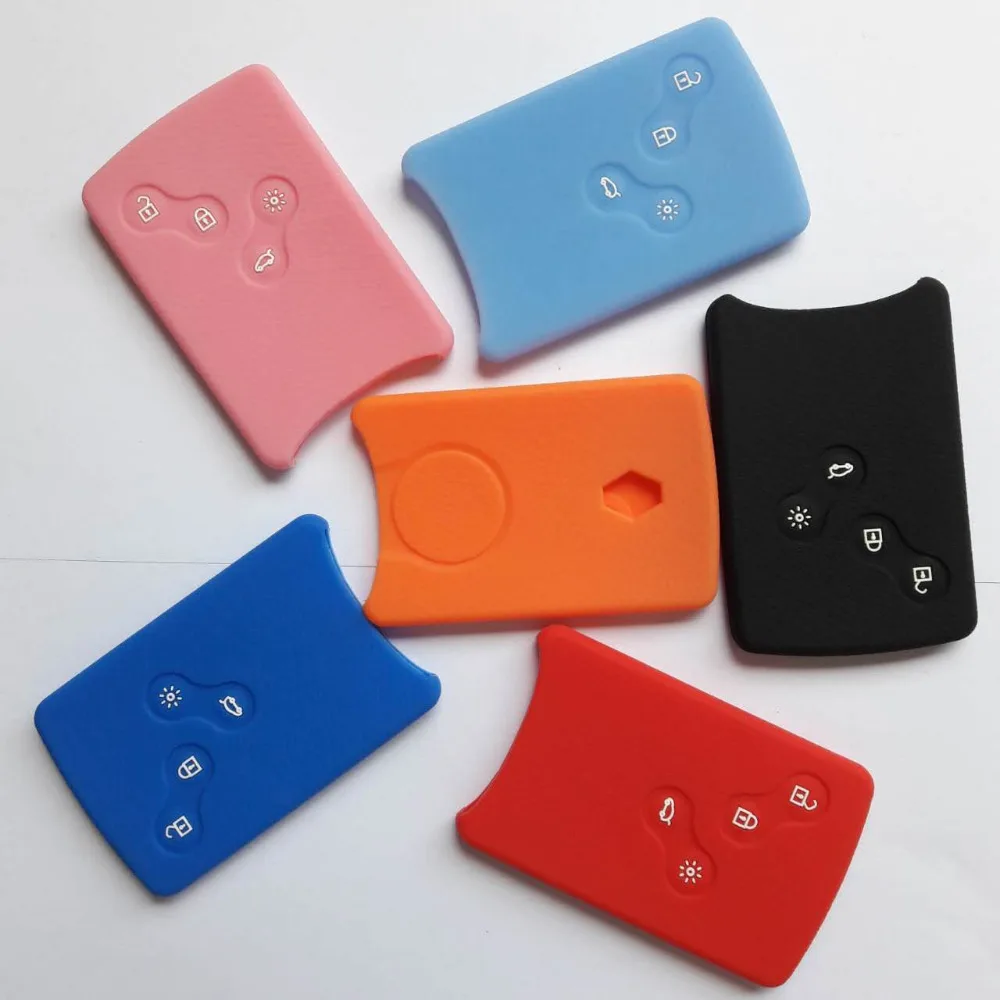 Силиконовые Smart Key Card Case подходит для Renault Koleos Megane Scenic Clio Logan 4 Бутто keycard держатель крышки