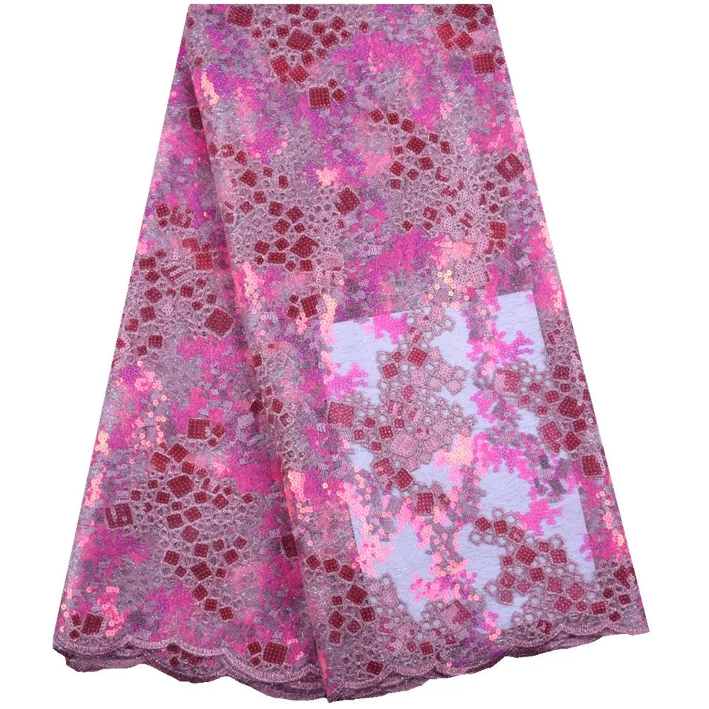 Серебристо-серые блестки кружевная ткань 2019 высококачественное кружево